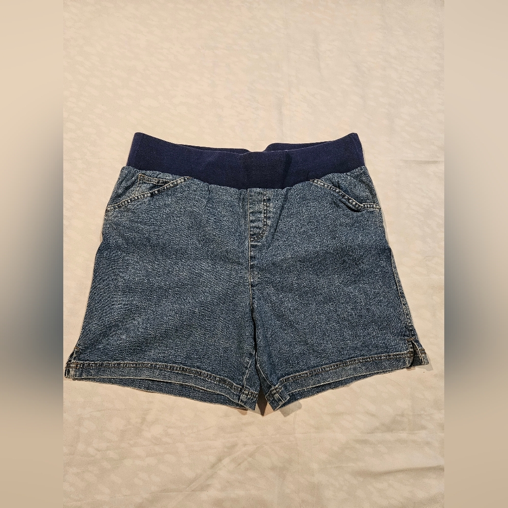 Blue Denim Maternity Shorts